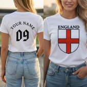 England Shield Crest Personalized Name Number T-Shirt