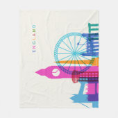 England Skyline Fleecedecke (Vorderseite)