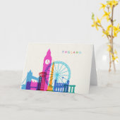 England Skyline Karte (Gelbe Blume)