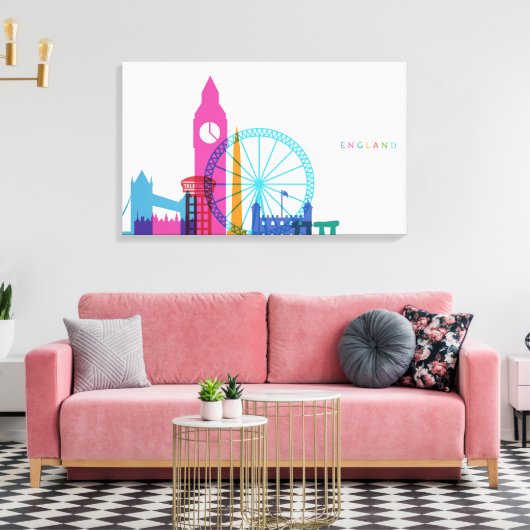 England Skyline Leinwanddruck (Insitu (Wohnzimmer))