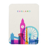 England Skyline Magnet (Vertikal)