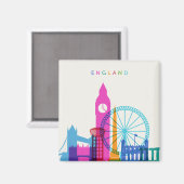 England Skyline Magnet (Vorderseite/Rückseite)