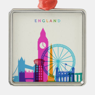 England-Skyline Ornament Aus Metall