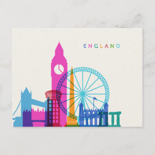 England-Skyline Postkarte