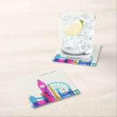 England Skyline Rechteckiger Pappuntersetzer (Vor Ort)