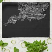 England Slang British Word Art Map Geschirrtuch (Gefaltet)
