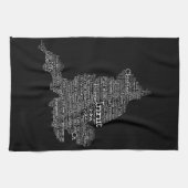 England Slang British Word Art Map Geschirrtuch (Horizontal)