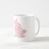 England Slang British Word Art Map Kaffee Tasse (VorderseiteRechts)