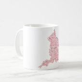 England Slang British Word Art Map Kaffee Tasse (Vorderseite Links)