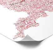 England Slang British Word Art Map Poster (Ecke)