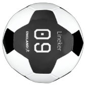 England Soccer Black White Custom Name Number Fußball (Gedreht)