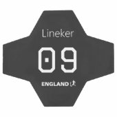 England Soccer Black White Custom Name Number Fußball (Flach)