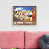 England Southport Related Vintage Travel Poster Leinwanddruck (Insitu (Wohnzimmer))