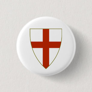 ENGLAND ST GEORGE CROSS SHIELD BUTTON ABZEICHEN