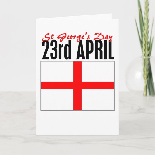 England, St. George's Day Karte (Vorderseite)
