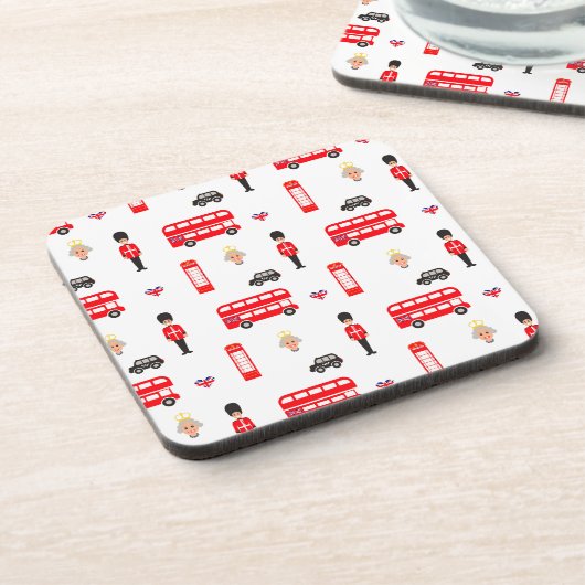 England-Symbol-Muster Getränkeuntersetzer (Linke Seite)