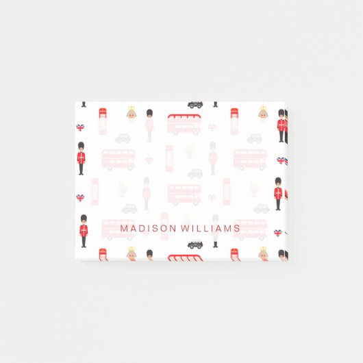 England-Symbol-Muster Post-it Klebezettel (Vorderseite)