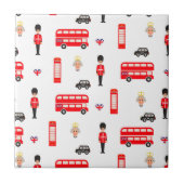 England Symbole Muster Fliese (Vorderseite)