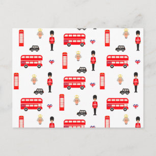 England Symbos Pattern Postkarte