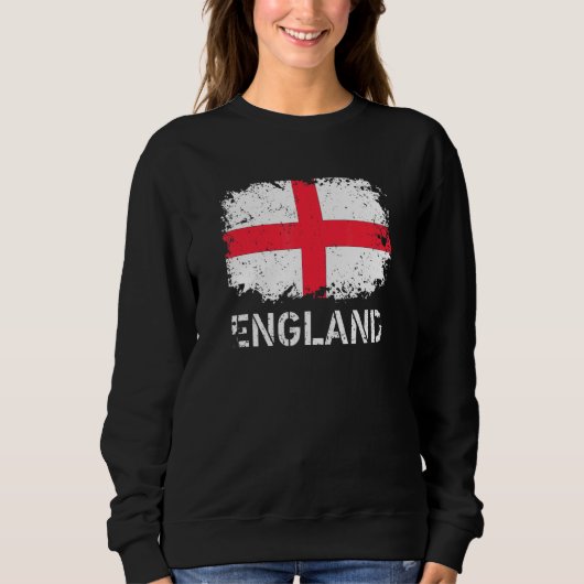 England T-Shirt Britische Flagge Souvenir Kostüme  Sweatshirt (Vorderseite)