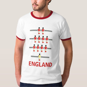 England-Tabellen-Fußball 4-4-2 T-Shirt