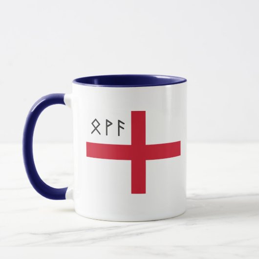 England-Tasse - Flagge mit angelsächsischen Runen Tasse (Links)