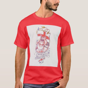England tätowiert für immer Bulldogge T-Shirt