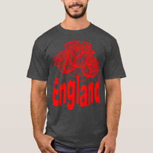 England Text mit stilisierten englischen Rote Rose T-Shirt