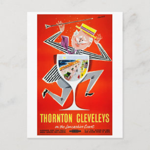 England Thornton Cleveleys restauriertes Vintage-P Postkarte