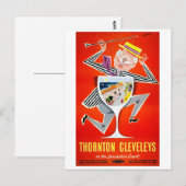 England Thornton Cleveleys Vintage Poster wiederhe Postkarte (Vorne/Hinten)