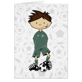 England-Torhüter-Fußball-Jungen-Karte