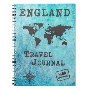 England Travel Journal Vacation Trip Planner Notizblock