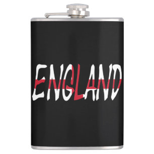England überlagerte sich auf der englischen Flagg Flachmann