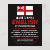 England UK Flag, English Language Course Advert Flyer (Vorne)