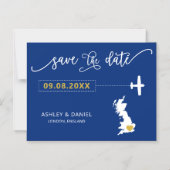 England UK Wedding Save the Date Card, Karte (Vorderseite)