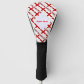 England und die englische Flagge geteerte Red Pers Golf Headcover (Vorderseite)