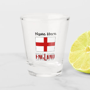 England und die englische Flagge mit Ihrem Namen S Schnapsglas