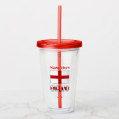 England und Englisch Flag Red Personalization Acryltrinkbecher (Vorderseite)