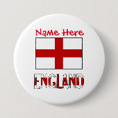 England und Englisch Flag Red Personalization Roun Button (Vorderseite)