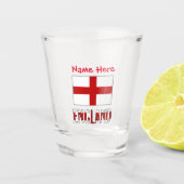 England und Englisch Flag Red Personalization Schnapsglas (Vorderseite)