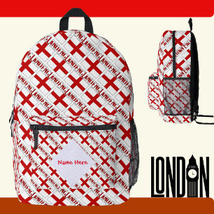 England und englische Flagge gekachelt rot Persona Bedruckter Rucksack