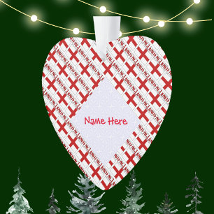 England und englische Flagge gekachelt Rot Persona Ornament