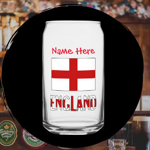 England und englische Flagge Rot Personalisierung Dosenglas