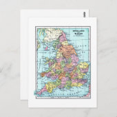 England und Wales Vintage Postkarte (Vorne/Hinten)