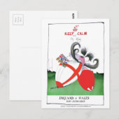 england v wales rugby balls from tony fernandes postkarte (Vorne/Hinten)