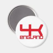 ENGLAND VER UK FLAG TEXT BY MASANSER PIXELAT MAGNET (Vorderseite/Rückseite)