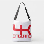 ENGLAND VER UK FLAG TEXT BY MASANSER PIXELAT TRAGETASCHEN MIT LANGEN TRÄGERN (Vorderseite)