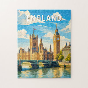 England Vereinigtes Königreich Illustration Reise Puzzle