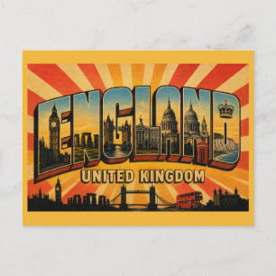 England Vereinigtes Königreich Vintage Reise Kunst Postkarte