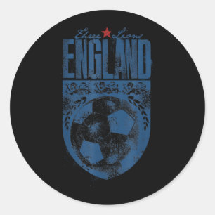 England Vintage abgenutzt Fußball Emblem Englihree Runder Aufkleber